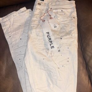 Purple Brand White Jeans